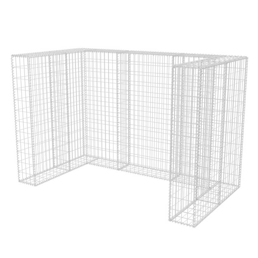 Gabionsøppelskjulet stål 180x100x120 cm vidaXL
