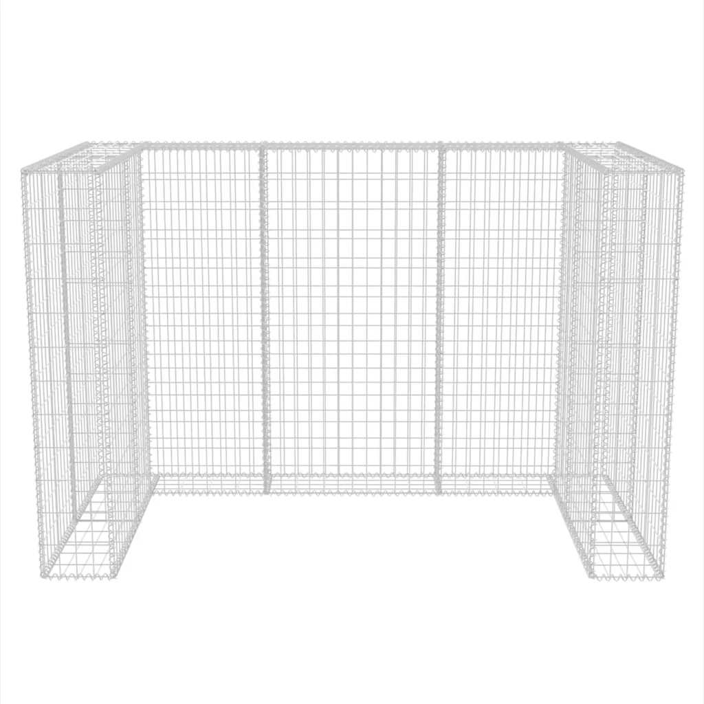 Gabionsøppelskjulet stål 180x100x120 cm vidaXL