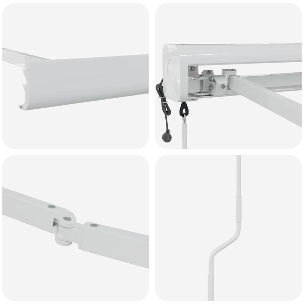 Markise Hvit 3,5 x 2,5 m Metall