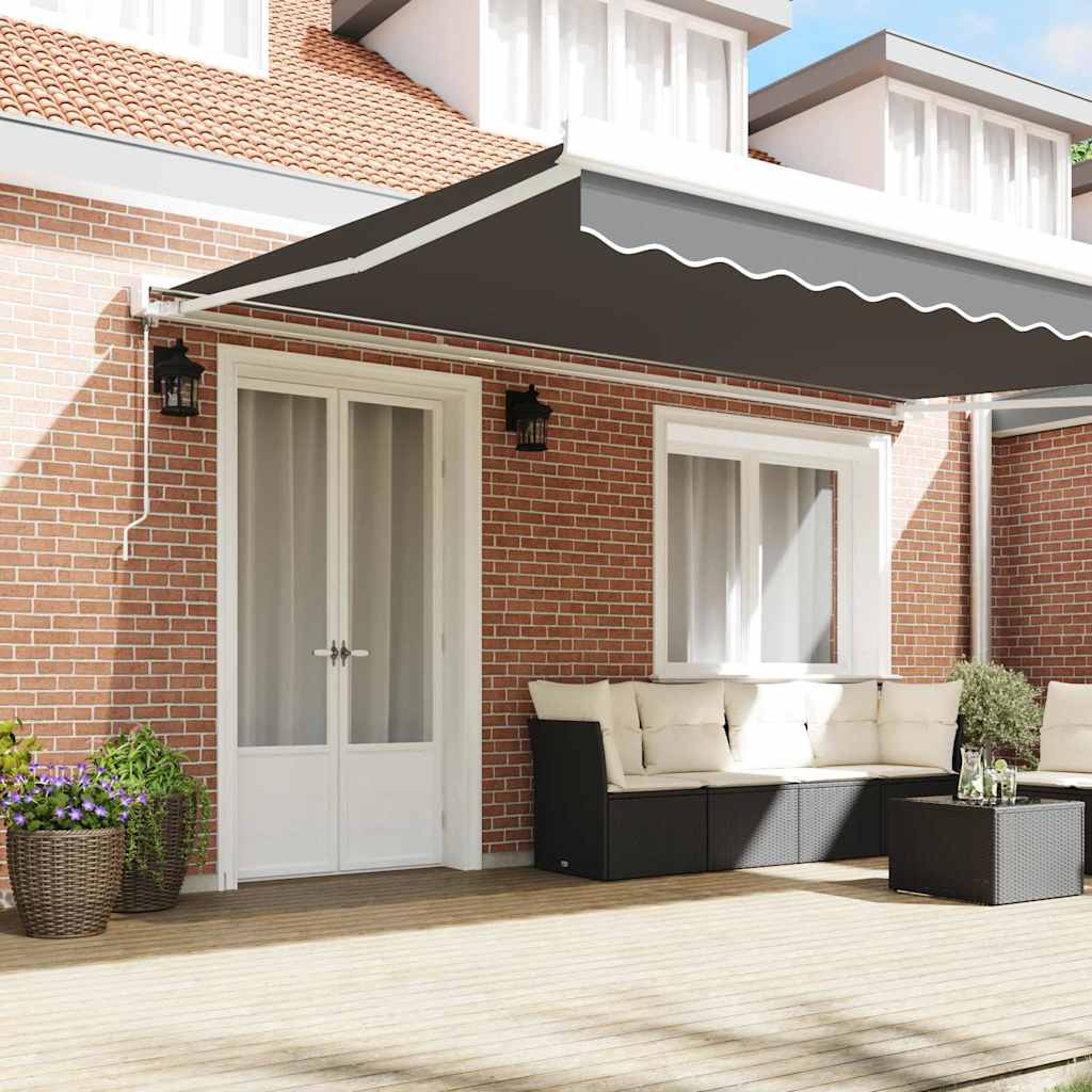 Markise Hvit 4 × 3 m Metall