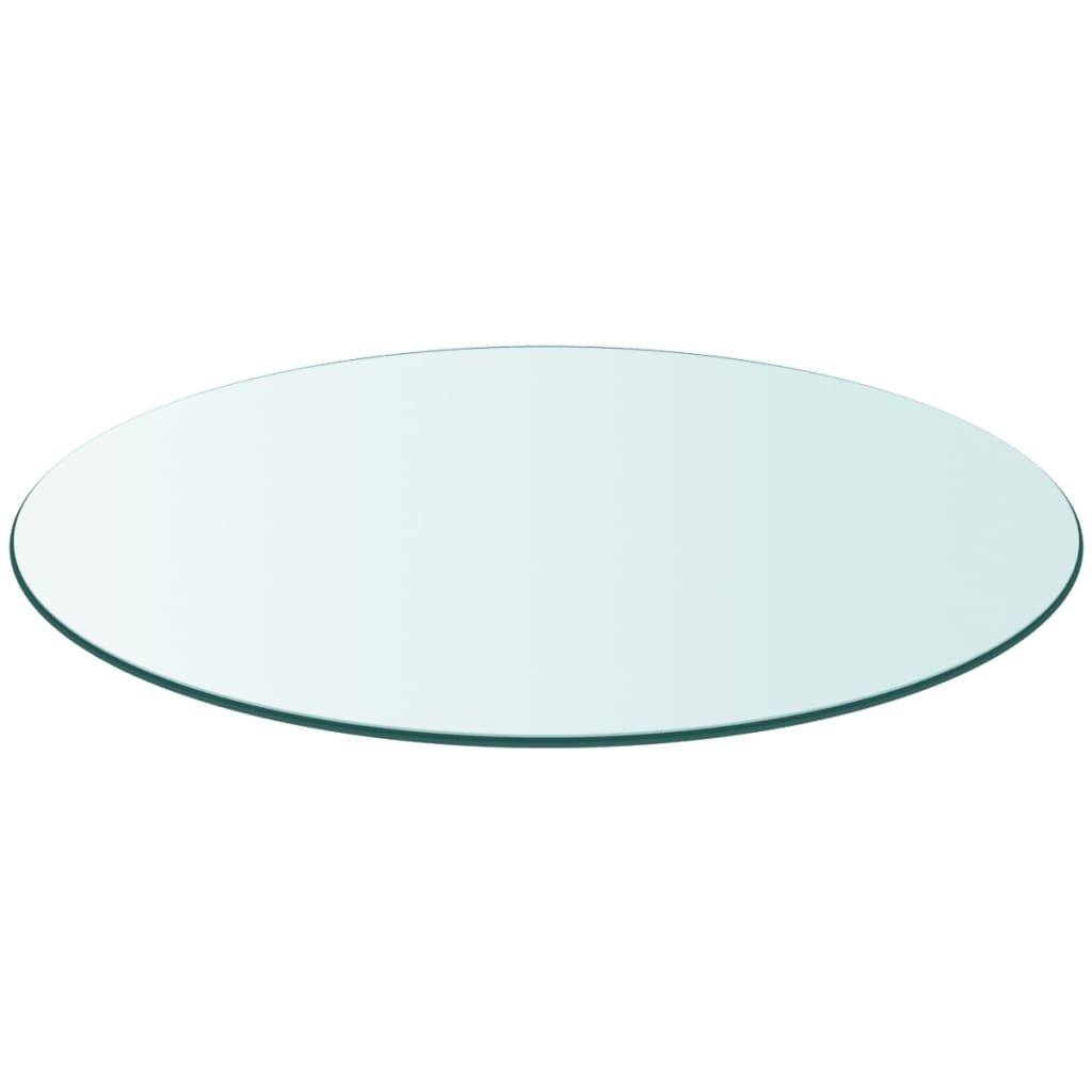 Bordplate Herdet Glass Rund 80 cm