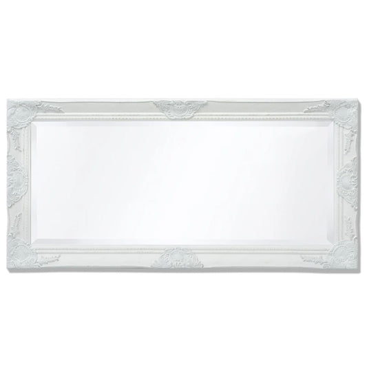 Veggspeil Barokstil 100x50 cm Hvit