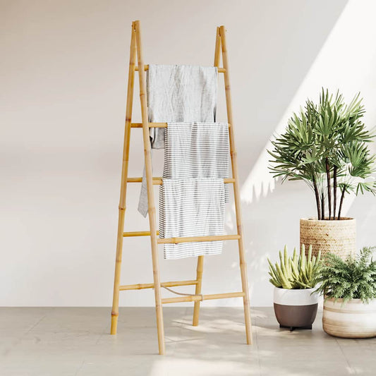 Dobbel håndklehenger med 5 trinn bambus 50x160 cm