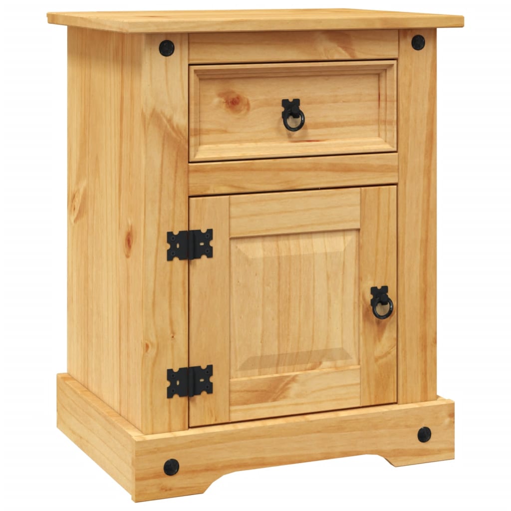 Nattbord meksikansk Corona-stil furu 53x39x66 cm