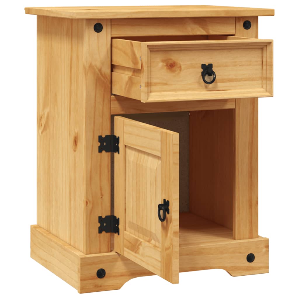 Nattbord meksikansk Corona-stil furu 53x39x66 cm