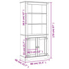 Vitrine meksikansk corona-stil furu 80x40x170 cm