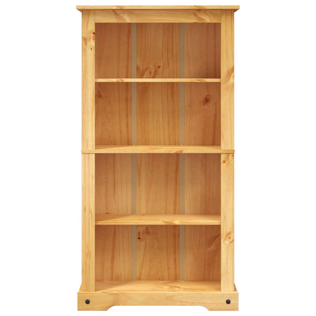 Bokhylle med 4 hyller meksikansk Corona-stil furu 80x29x150 cm