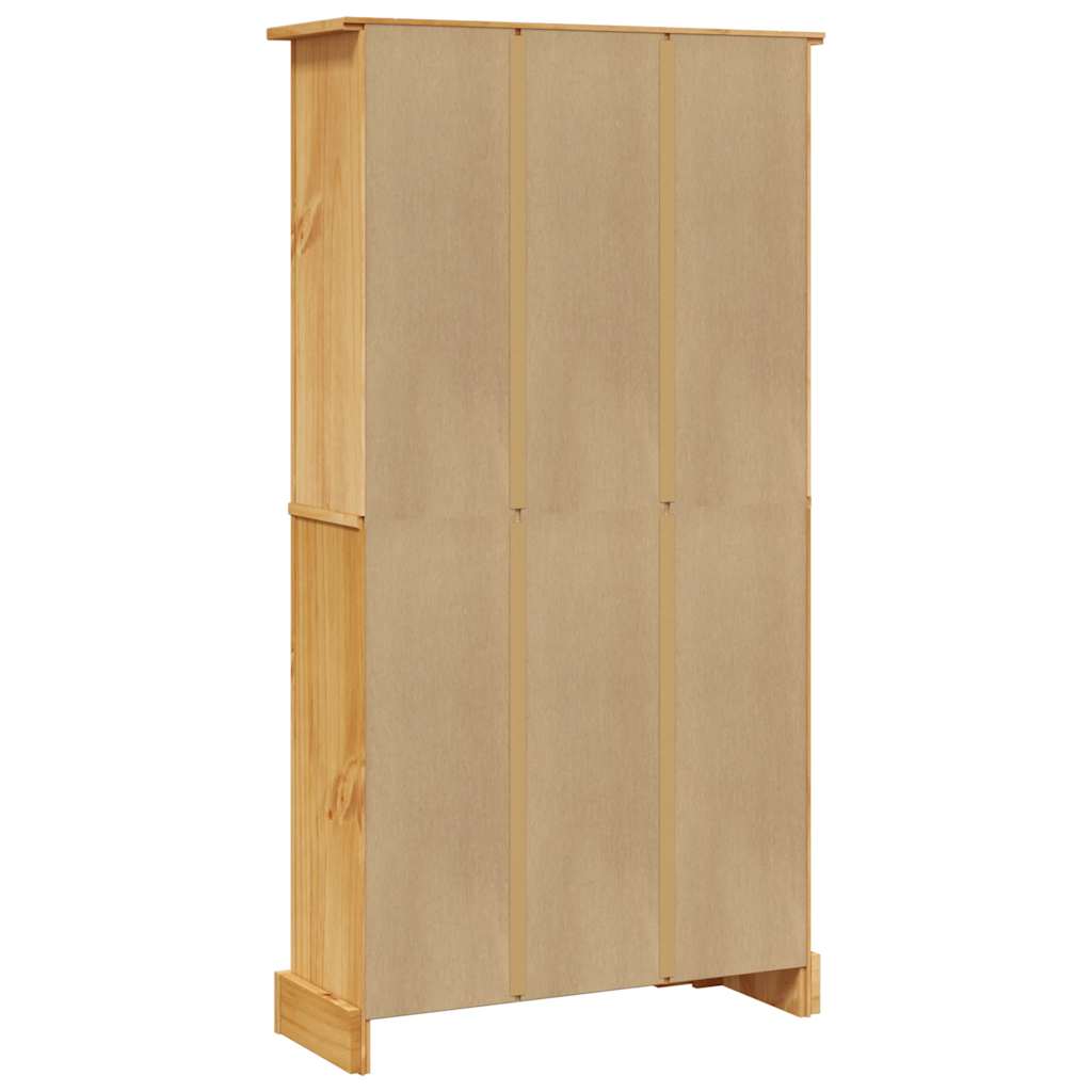 Bokhylle med 4 hyller meksikansk Corona-stil furu 80x29x150 cm