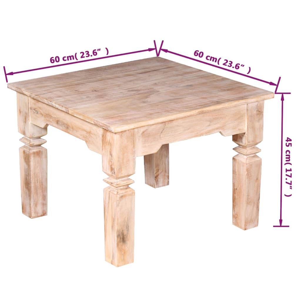 Salongbord akasietre 60x60x45 cm