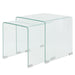Todelt settbord i temperert glass klar