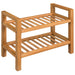 Skostativ med 2 hyller 50x27x40 cm heltre eik