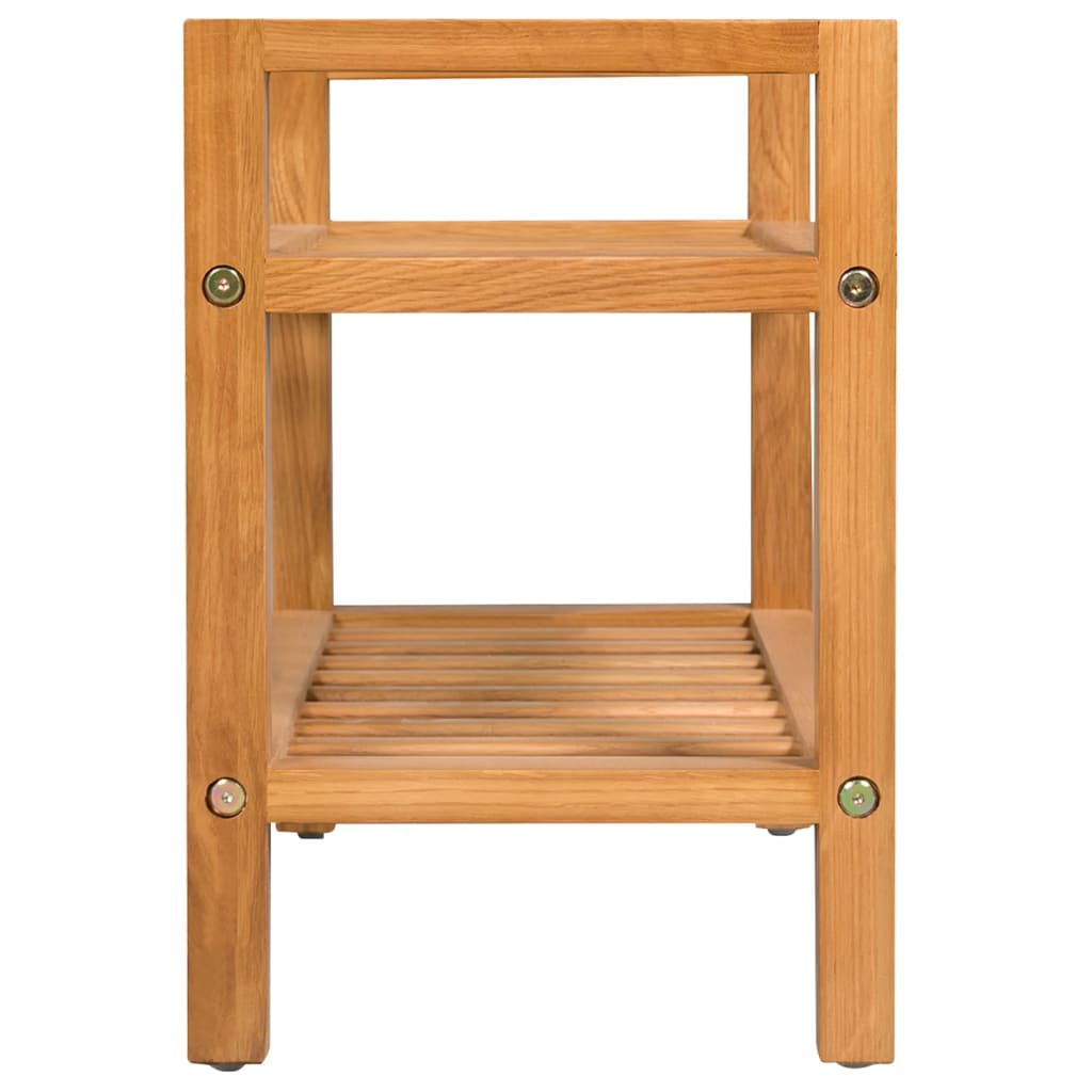 Skostativ med 2 hyller 50x27x40 cm heltre eik
