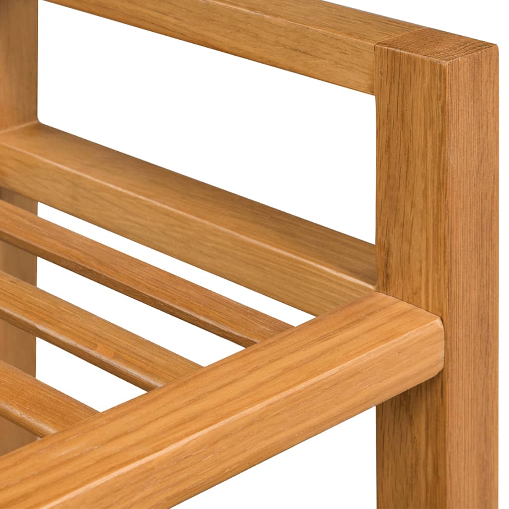 Skostativ med 2 hyller 50x27x40 cm heltre eik