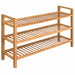 Skostativ med 3 hyller 100x27x60 cm heltre eik