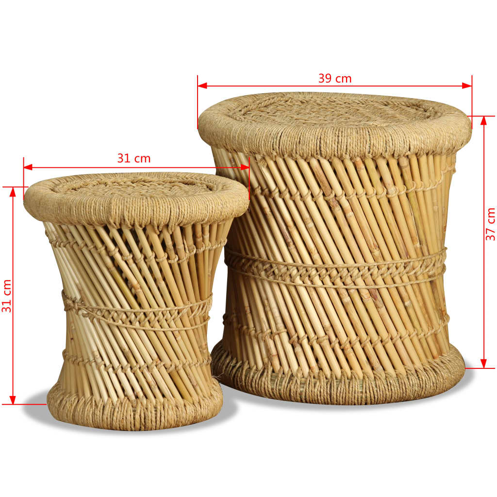 Krakker 2 stk bambus og jute