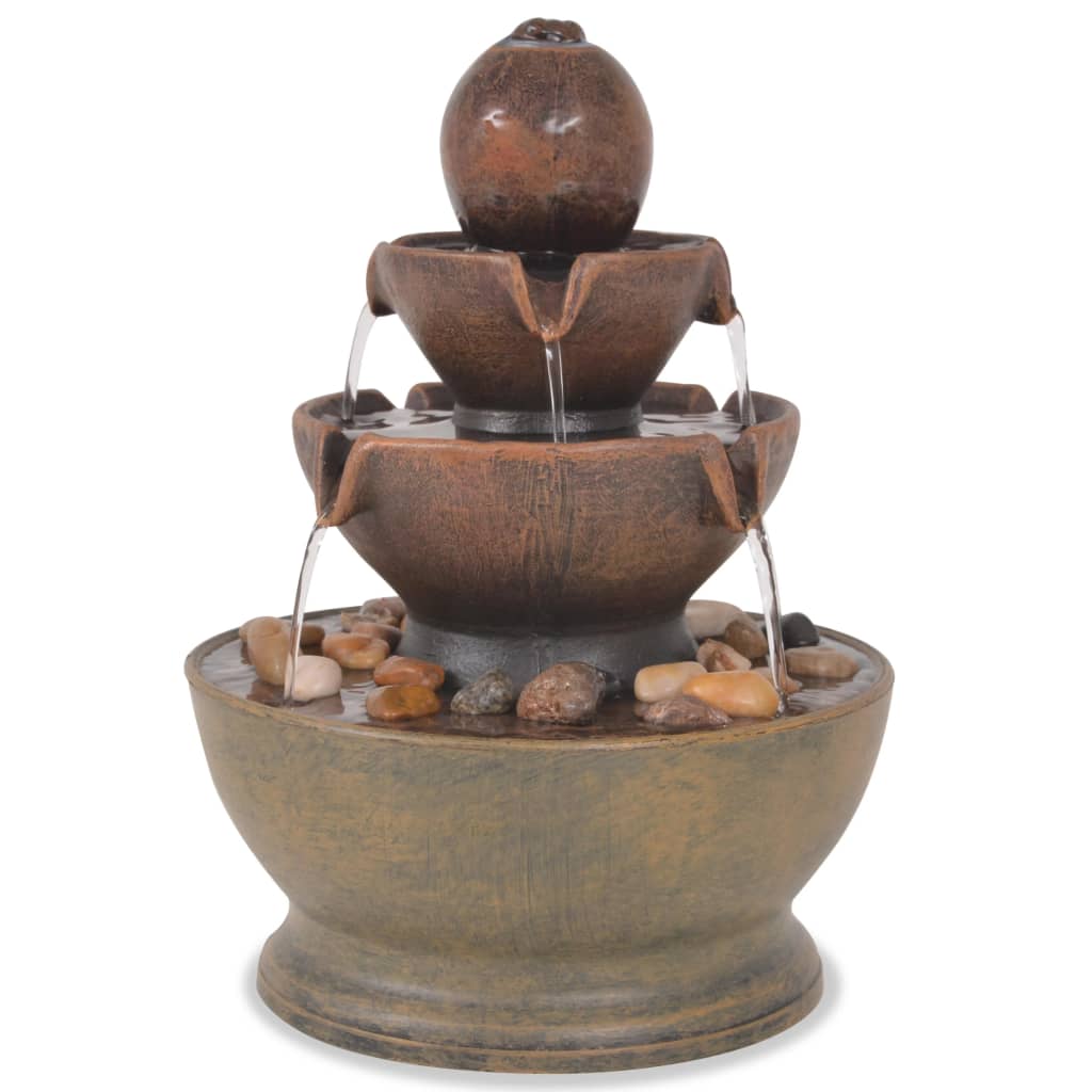 Innendørs fontene med pumpe polyresin vidaXL