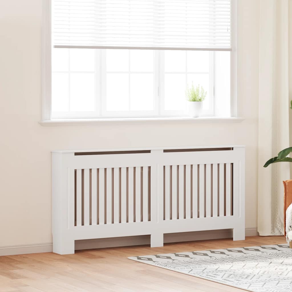 Radiatordeksel hvit konstruert tre 172 cm
