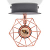 Vegglampe 2 stk E14 svart og kobber