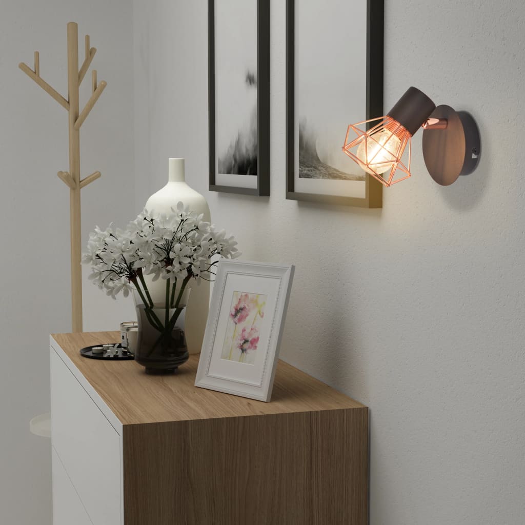 Vegglamper 2 stk med 2 LED-glødepærer 8 W