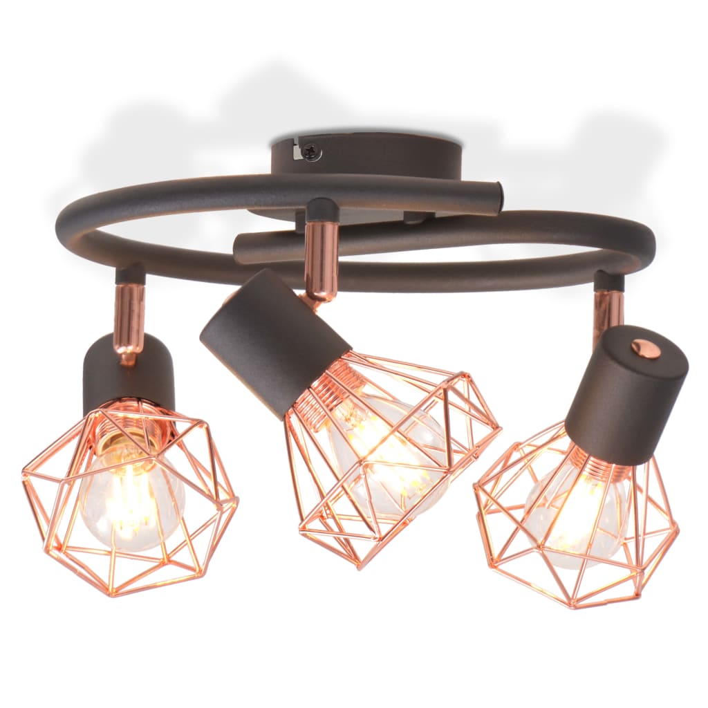 Taklampe med 3 LED-glødepærer 12 W