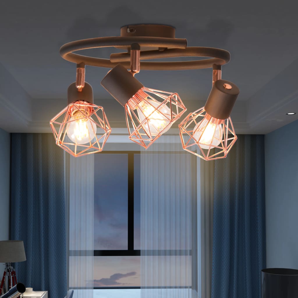 Taklampe med 3 LED-glødepærer 12 W