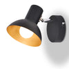 Vegglamper 2 stk for 2 pærer E27 svart og gull