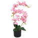 Kunstig orkidè med potte 65 cm rosa vidaXL