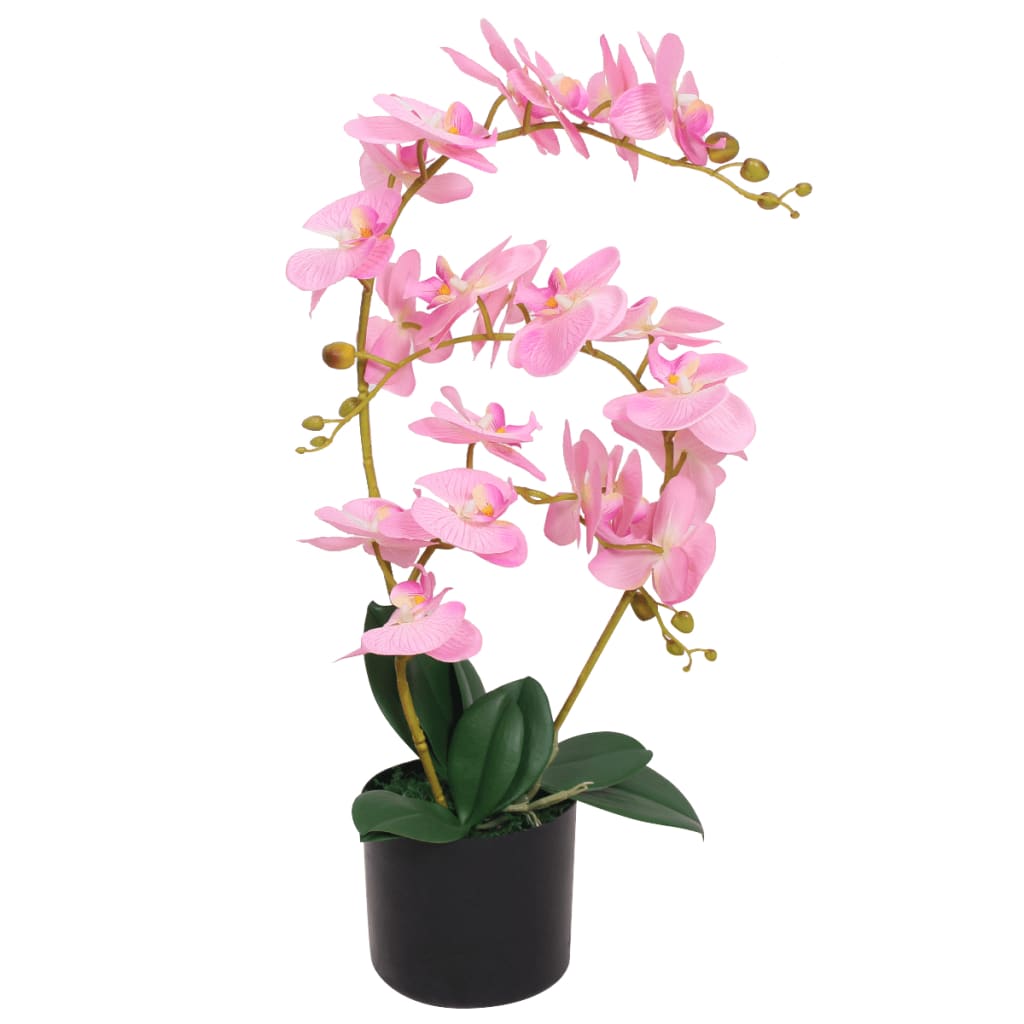 Kunstig orkidè med potte 65 cm rosa vidaXL
