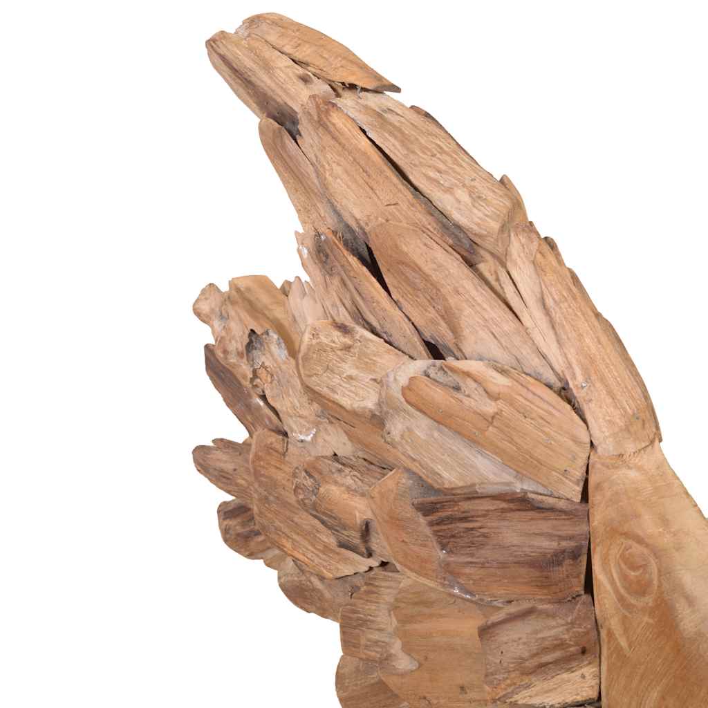Fiskeskulptur teak 40x12x57 cm
