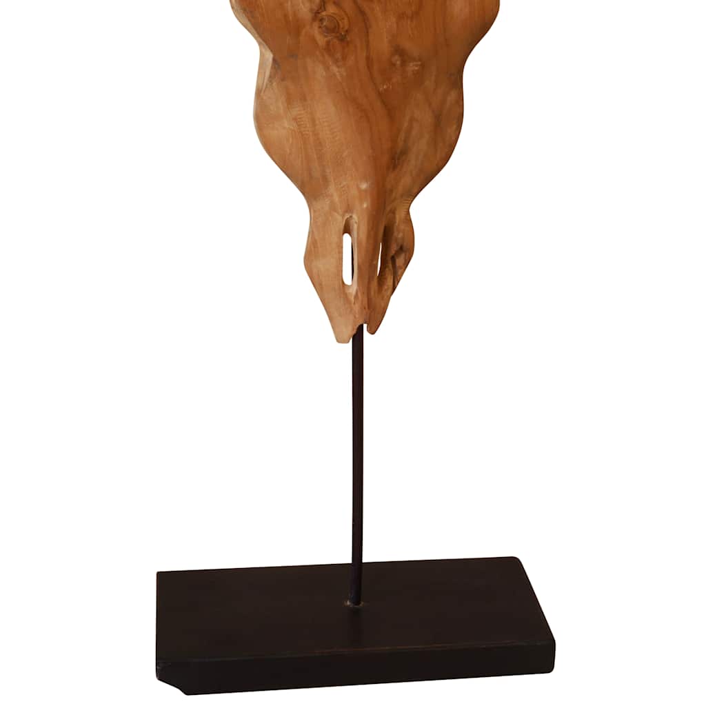 Oksehodeskulptur teak 66x15x88 cm