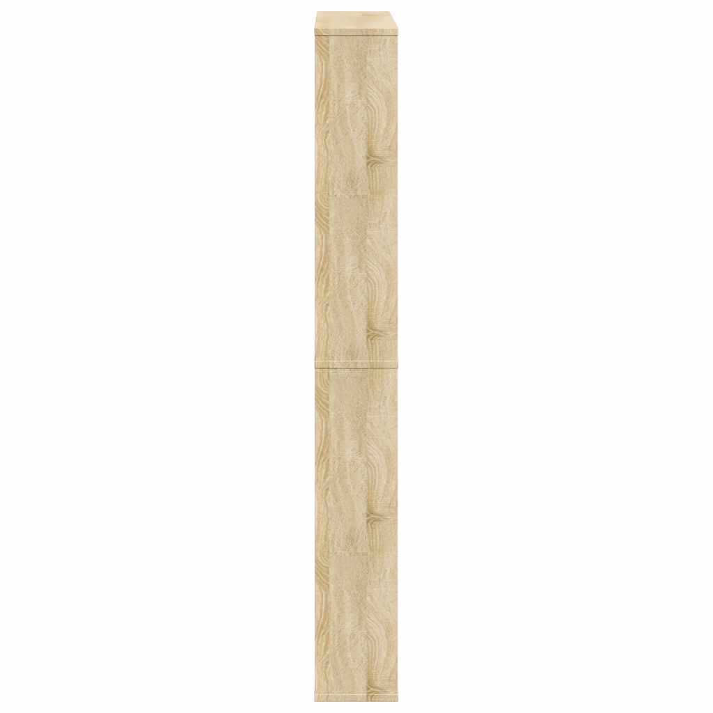 Skoskap 4 hyller speil eik 63x17x134 cm