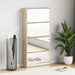 Skoskap 4 hyller speil eik 63x17x134 cm