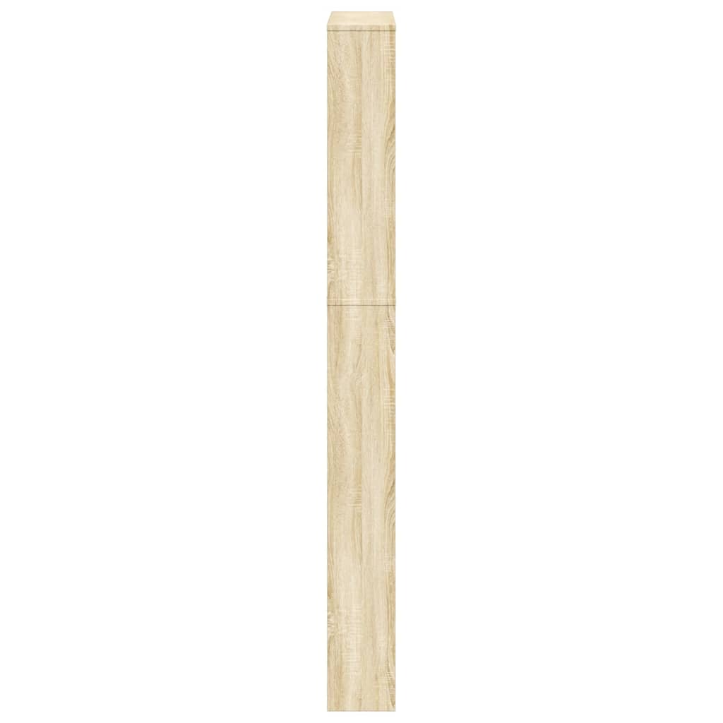 Skoskap 5 hyller speil eik 63x17x169,5 cm