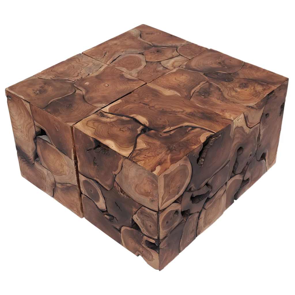 Krakker 4 stk. brun 40x40x45 cm heltre teak