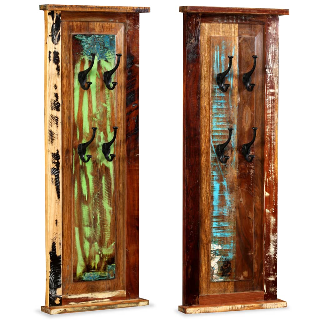 Knagghylle 2 stk gjennvunnet heltre 38x100 cm