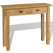 Konsollbord massiv teak 90x30x80 cm