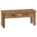 Hallbenk massiv teak 90x30x40 cm