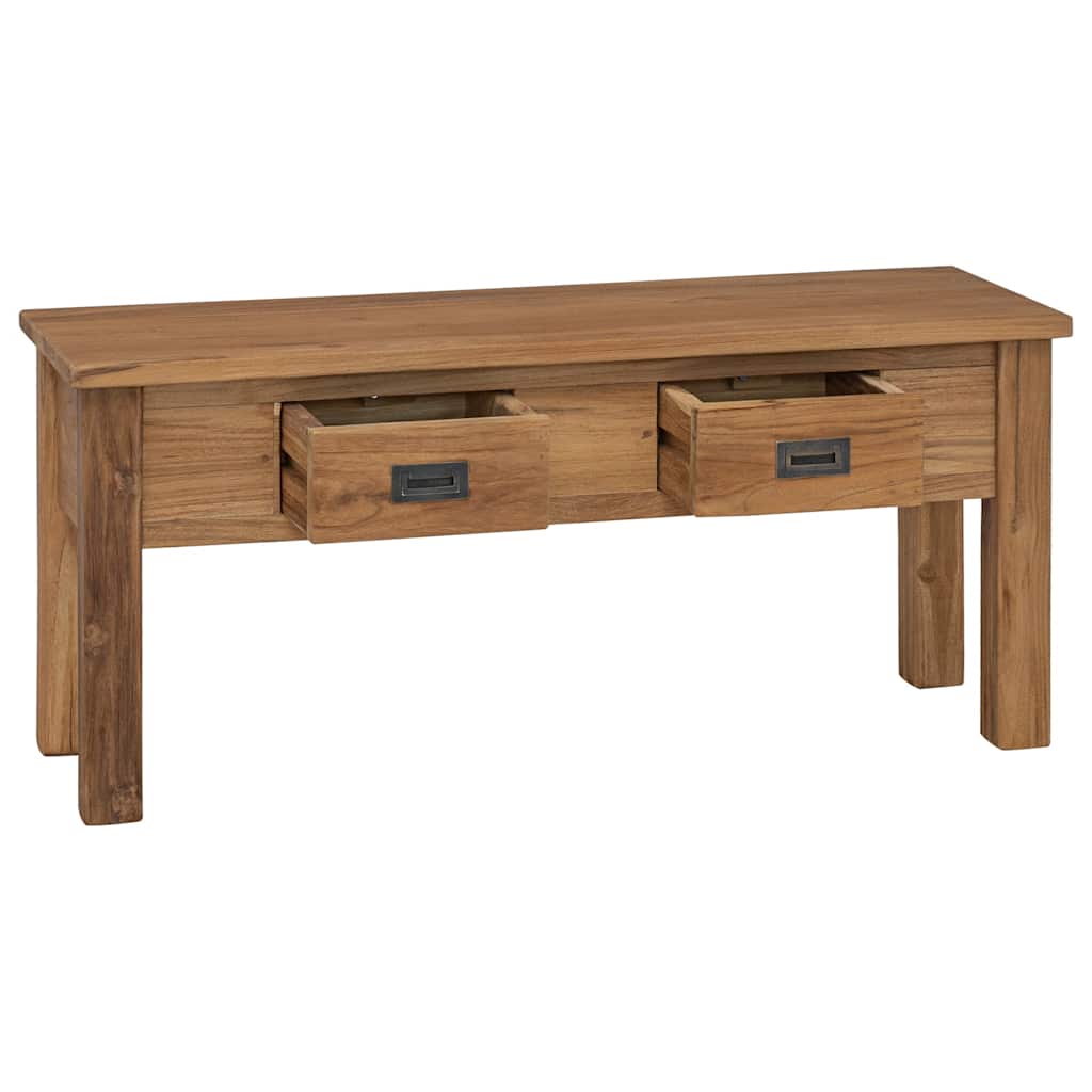 Hallbenk massiv teak 90x30x40 cm