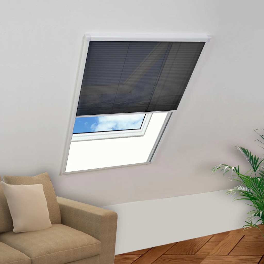 Plissert insektskjerm for vindu aluminium 60x80 cm vidaXL