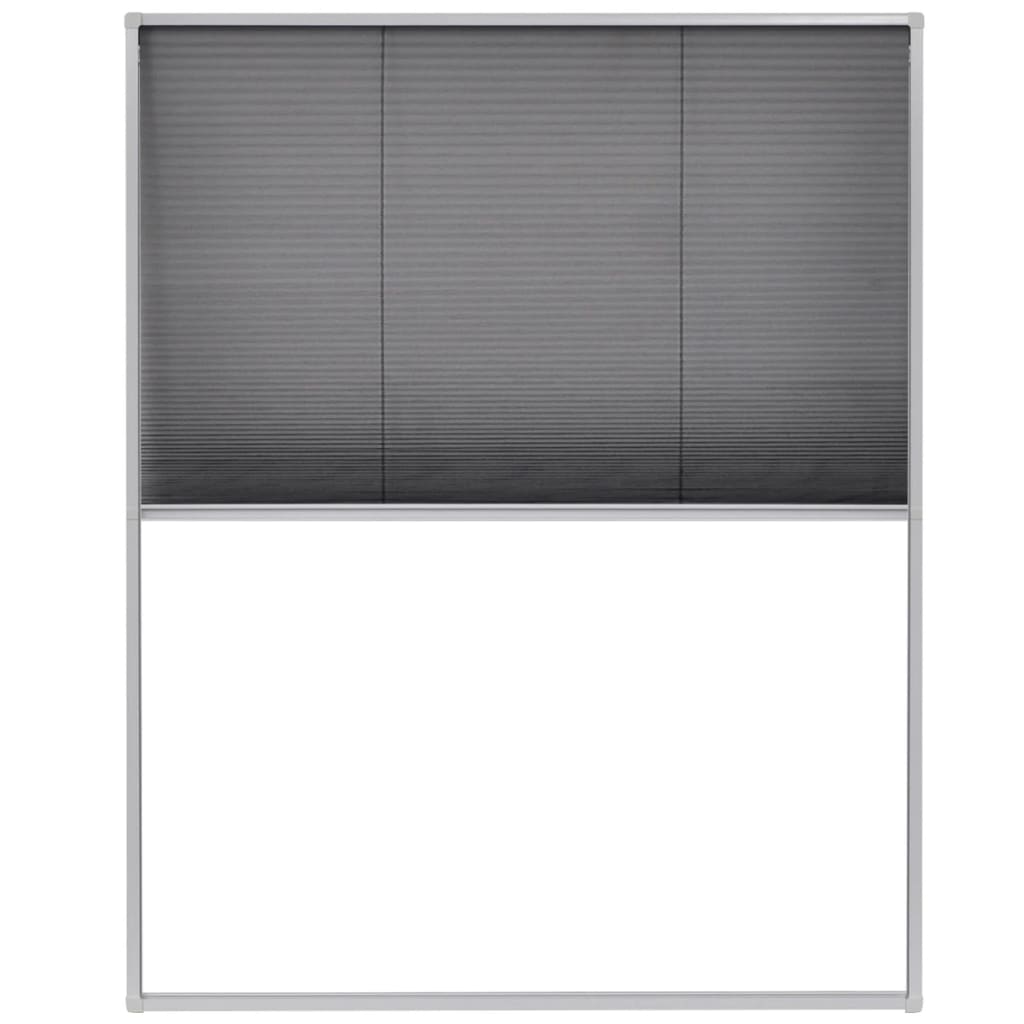 Plissert insektskjerm for vindu aluminium 80x100 cm vidaXL