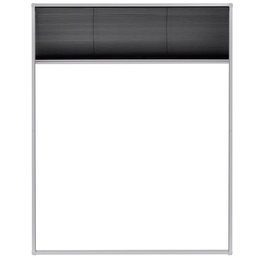 Plissert insektskjerm for vindu aluminium 80x100 cm vidaXL