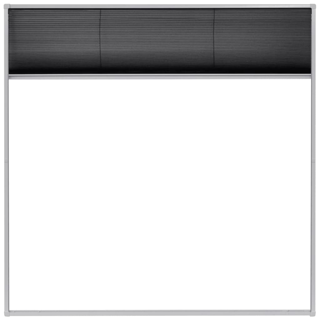 Plissert insektskjerm for vindu aluminium 120x120 cm vidaXL