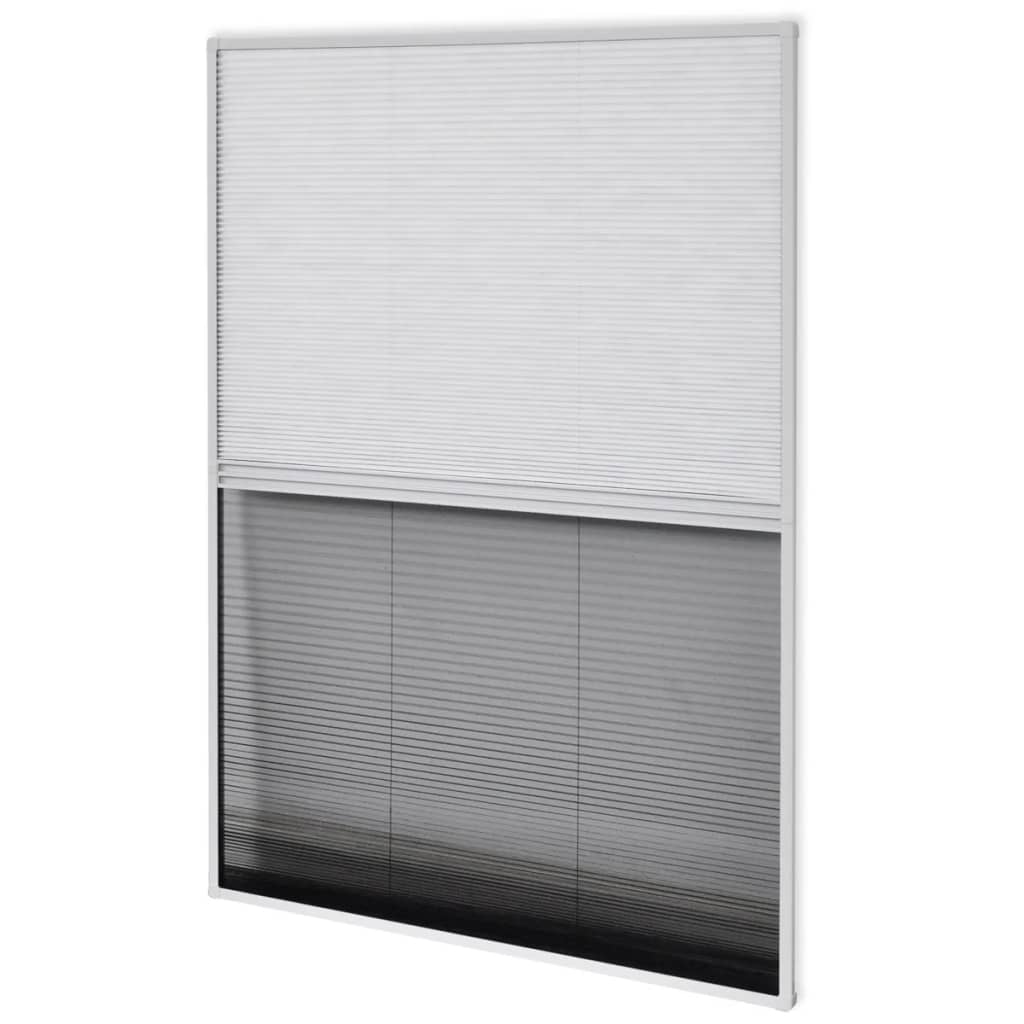 Plissert insektskjerm for vindu aluminium 80x100 cm solskjerm vidaXL