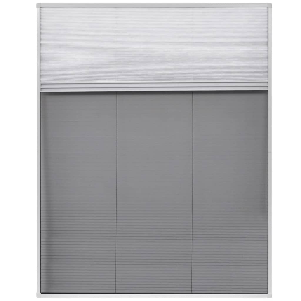 Plissert insektskjerm for vindu aluminium 80x100 cm solskjerm vidaXL