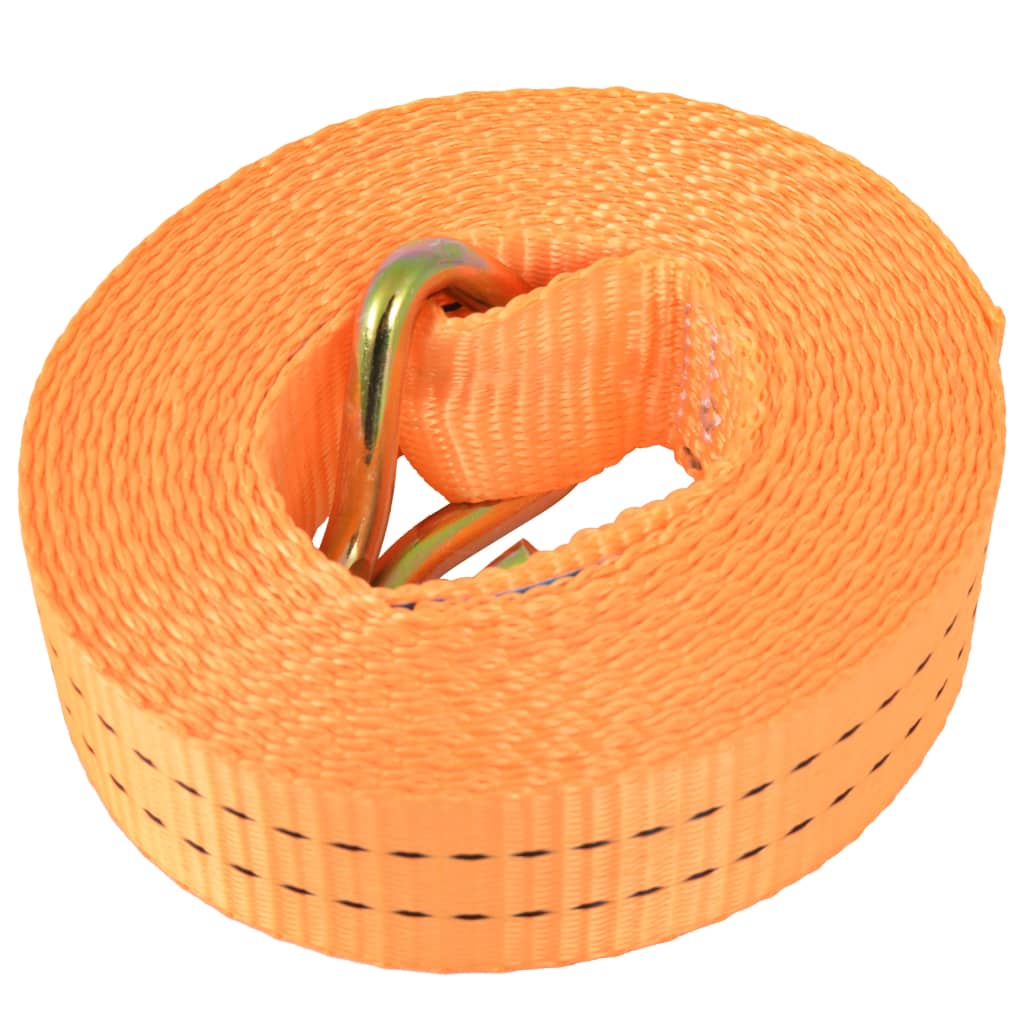 Jekkestropper med skralle 10 stk 1 tonn 6mx38mm oransje
