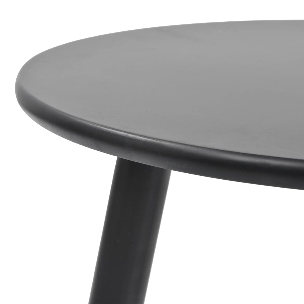 Sidebord sett 2 deler heltre furu svart