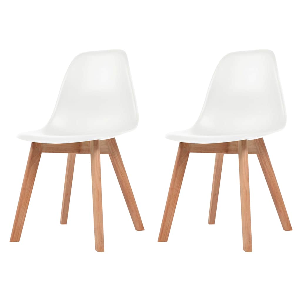 Spisestoler 2 stk hvit plast