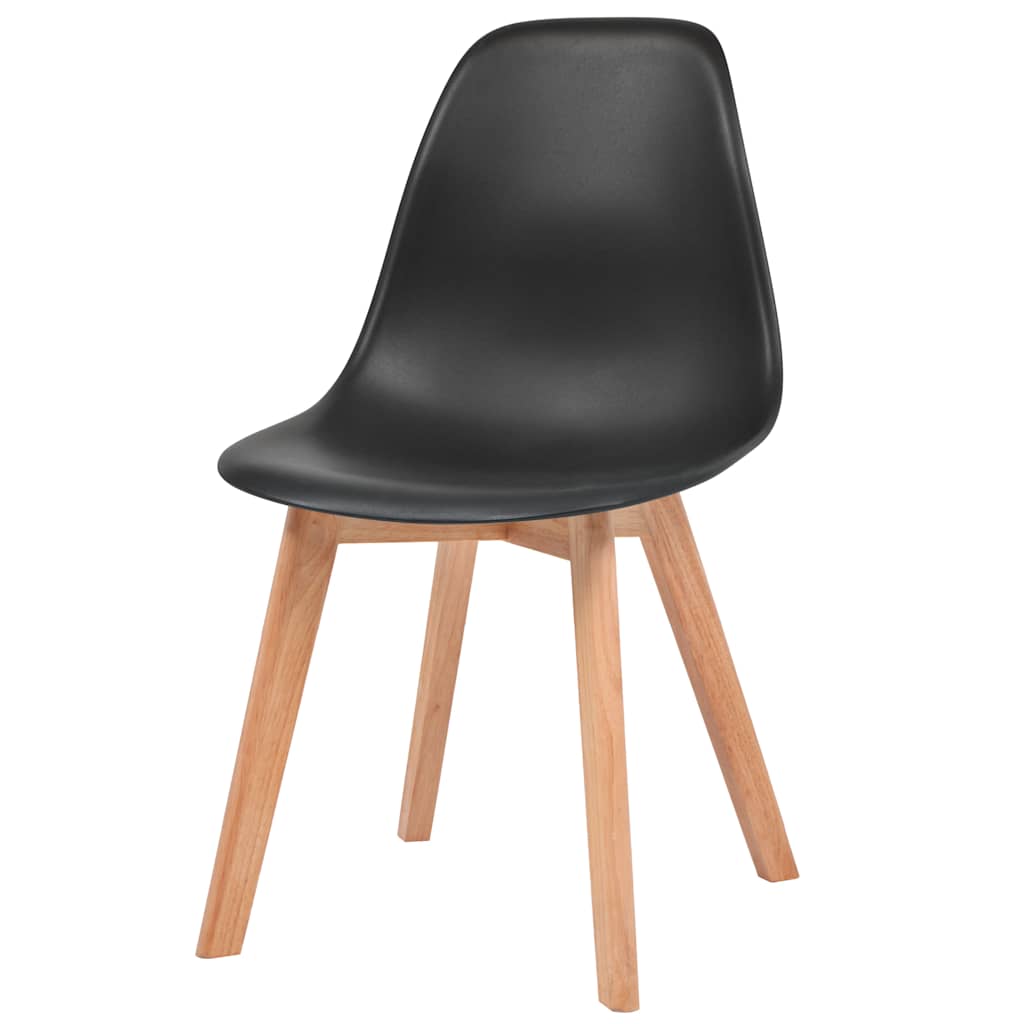 Spisestoler 2 stk plast svart