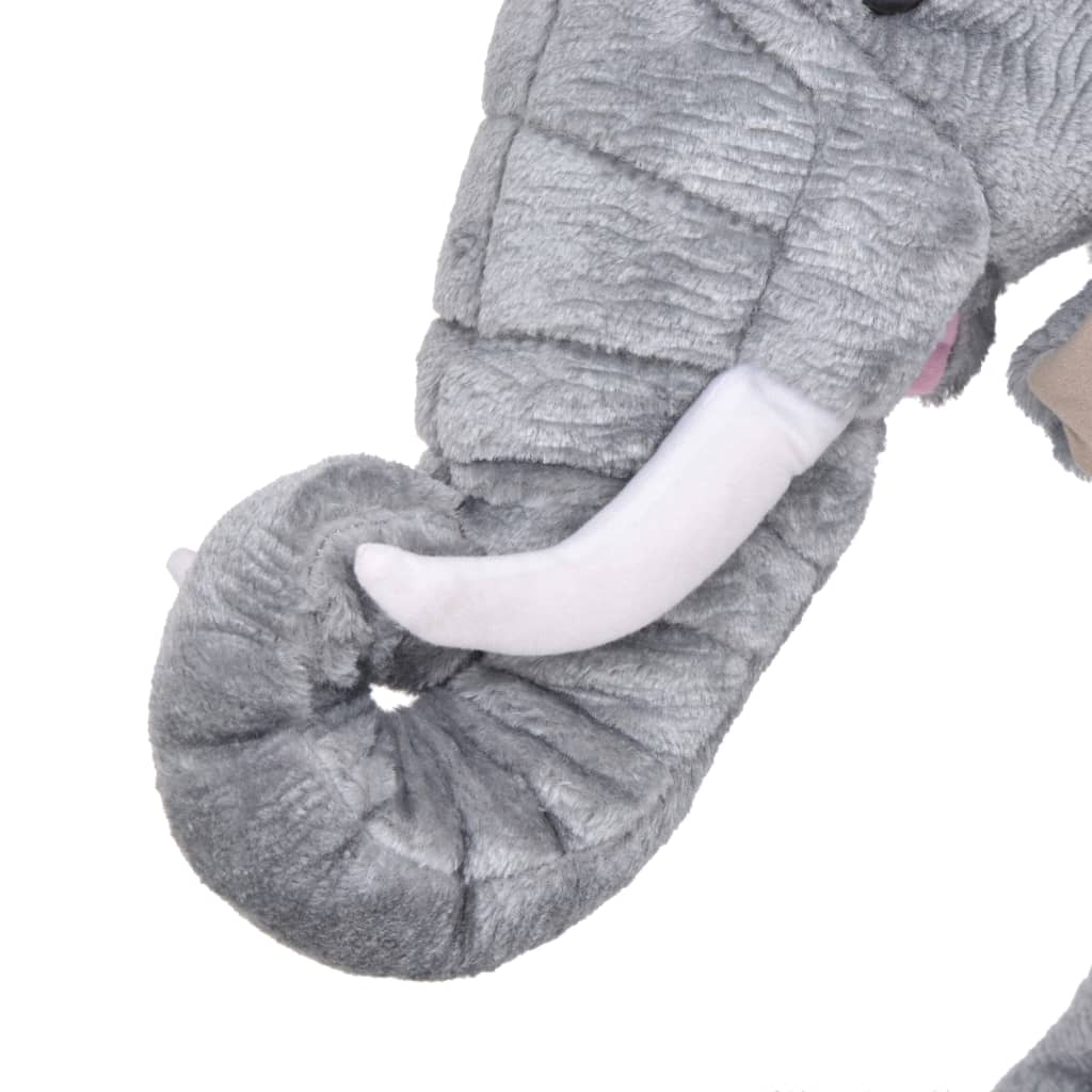 Stående lekeelefant plysj grå XXL