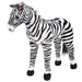 Stående lekezebra plysj svart og hvit XXL